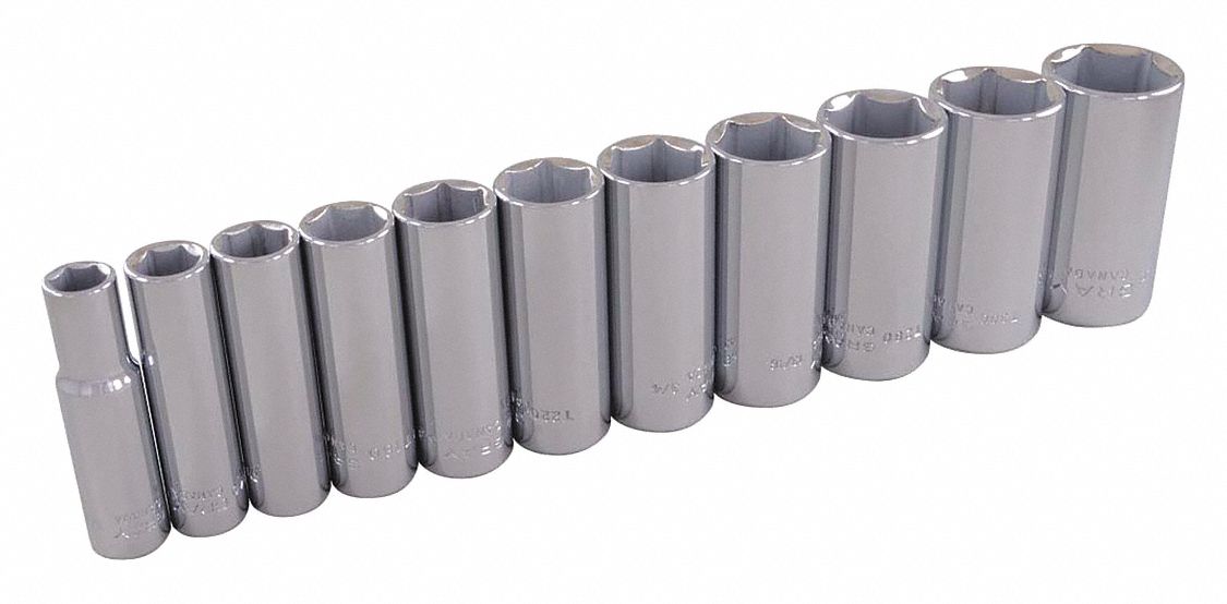 SOCKET SET 3/8IN DR 6 PT 11 PC. DP