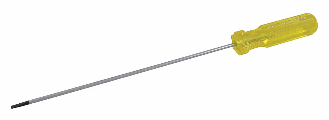 SCREWDRIVER, ACETATE HANDLE, 0.016 IN X⅛ IN TIP, 6½ IN L X⅛ IN DIA