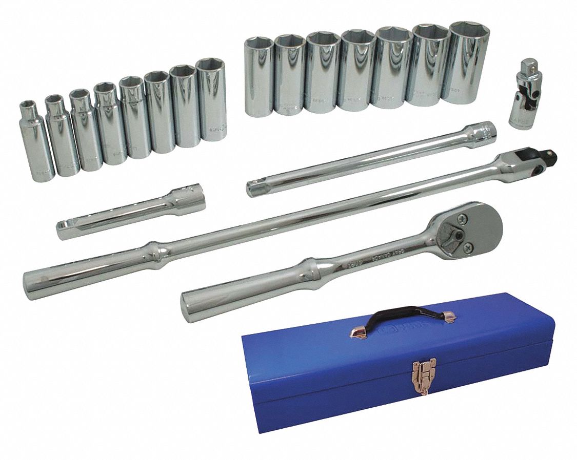 SOCKET SET 1/2IN DR 6 PT 20 PC DP S