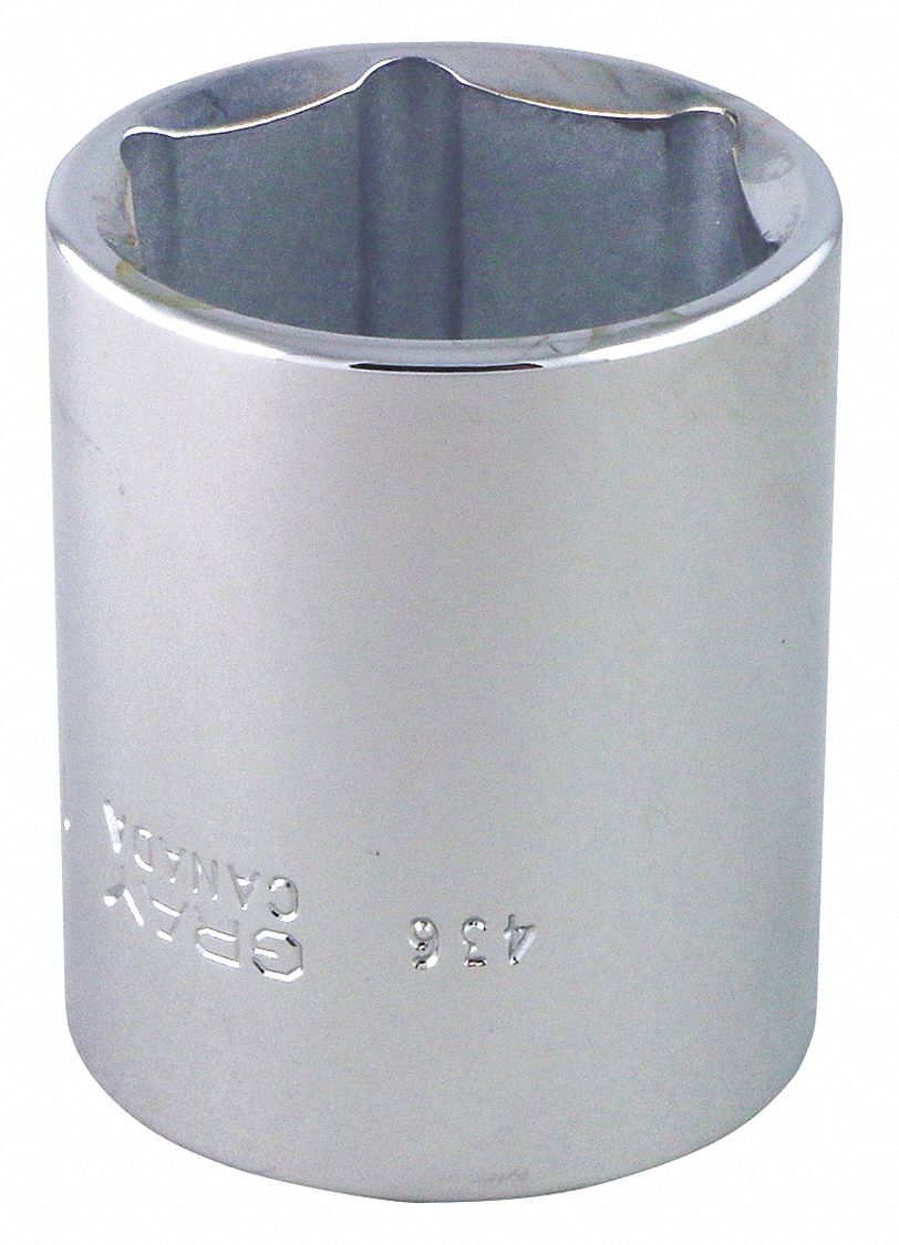 SOCKET 1-1/4INX1/2IN DR 6 PT REG CH