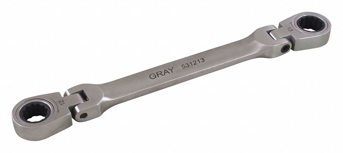 SAE Double Box End Flex Head Multi-Gear Ratcheting Wrenches – Gray Tools  Online Store