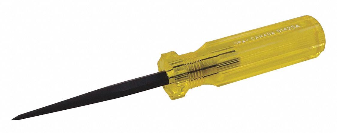 AWL, ACETATE HANDLE, CHROME FINISH, 7¾ IN L