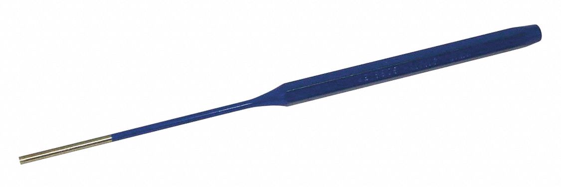 PIN PUNCH,⅛ IN TIP, METRIC, 8 IN L X 5/16 IN DIA, 0.11 LB WEIGHT