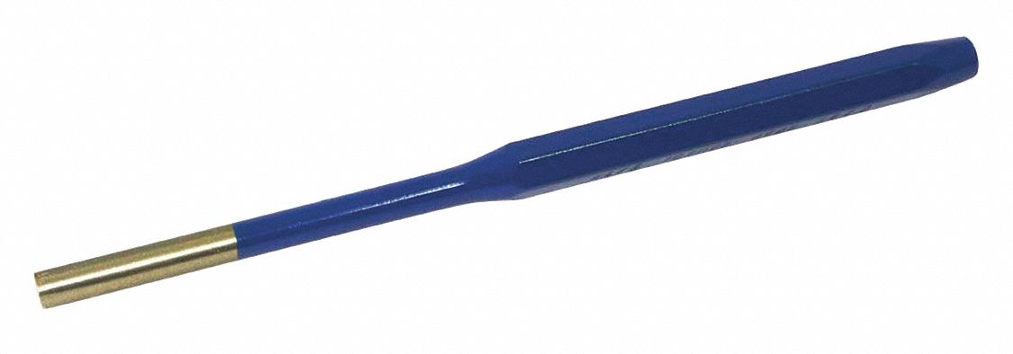 PIN PUNCH, 5/16 IN TIP, METRIC, 8 IN L X 7/16 IN DIA, 0.28 LB WEIGHT