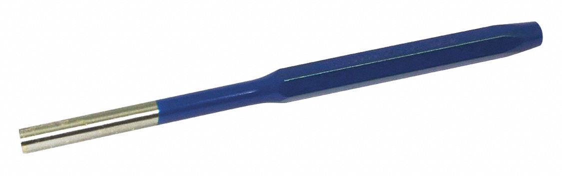 PIN PUNCH, ⅜ IN TIP, METRIC, 8 IN L X½ IN DIA, 0.37 LB WEIGHT