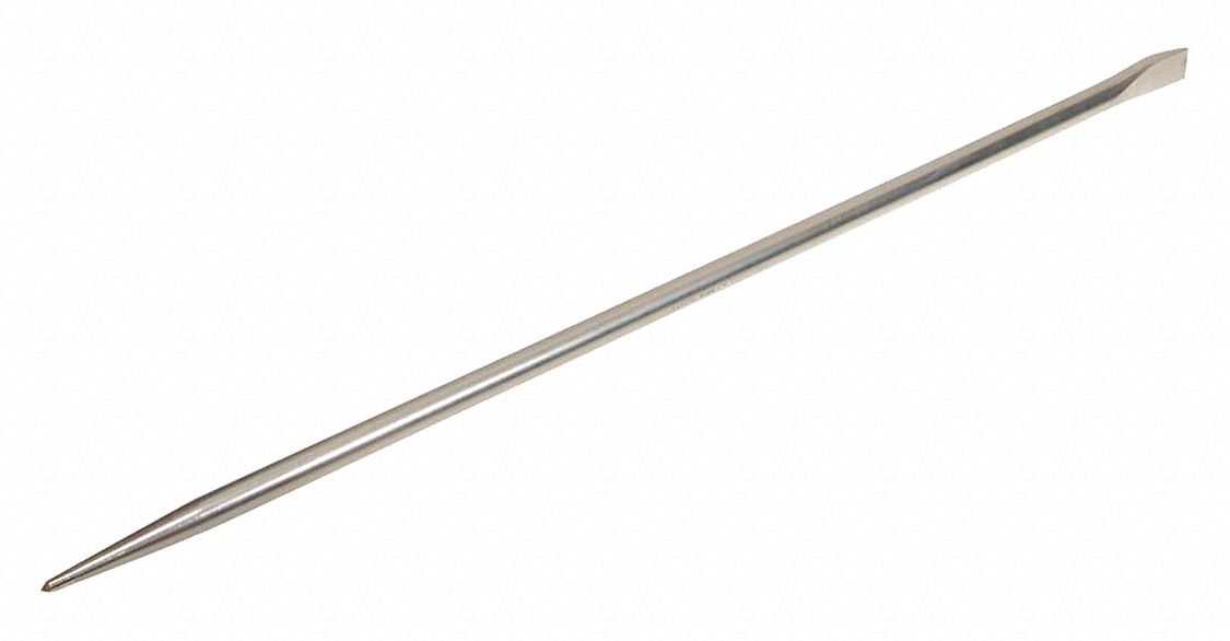 PINCH PRY BAR, 42 X 1 1/4 IN, NICKEL FINISH