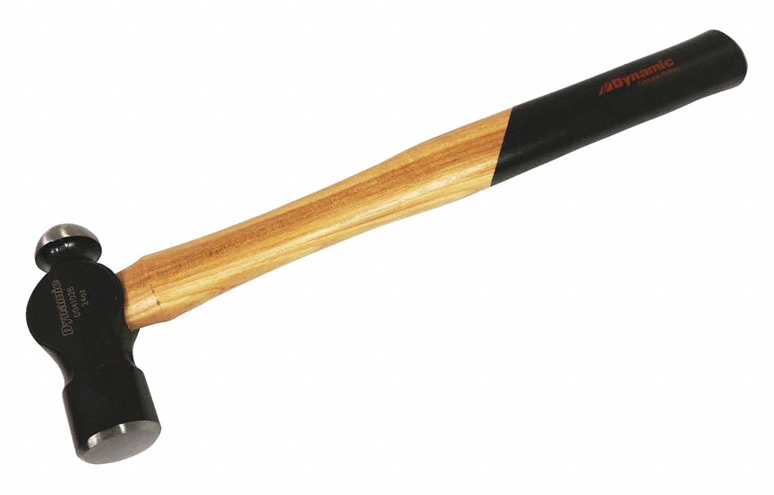 BALL PEIN HAMMER, CORROSION-RESISTANT, 24 OZ, 15 1/2 IN HANDLE, WOOD/METAL