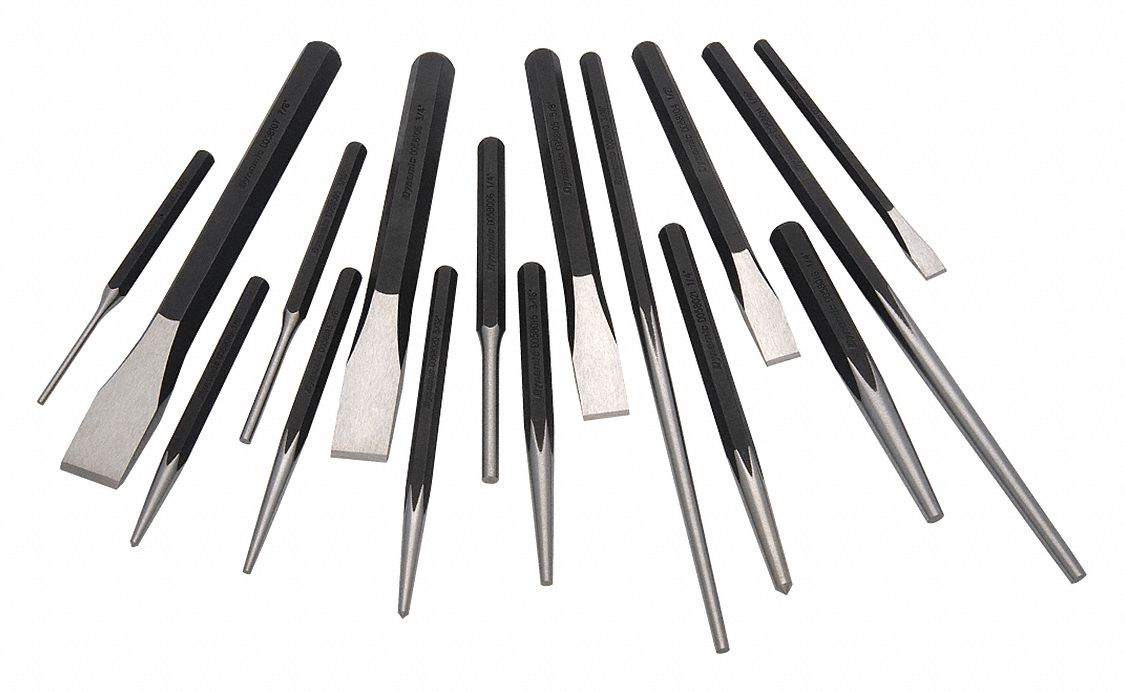 POINCON ET CISEAU 16PC REGLE