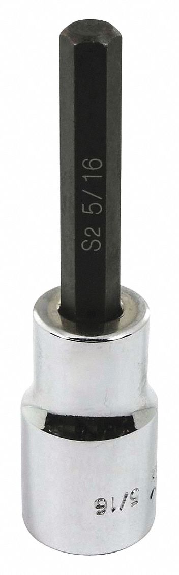 TETE HEXAGONALE CREUSE 5/16INX1/2IN