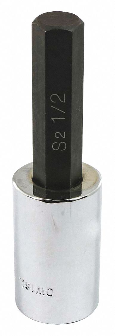 SOCKET HEX HEAD 1/2INX1/2IN DR 4IN