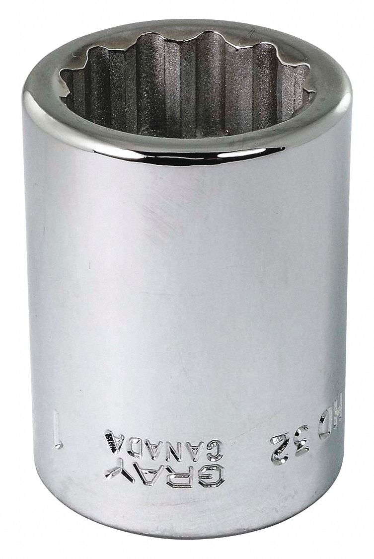 SOCKET 1INX3/4IN DR 12 PT REG 2IN O