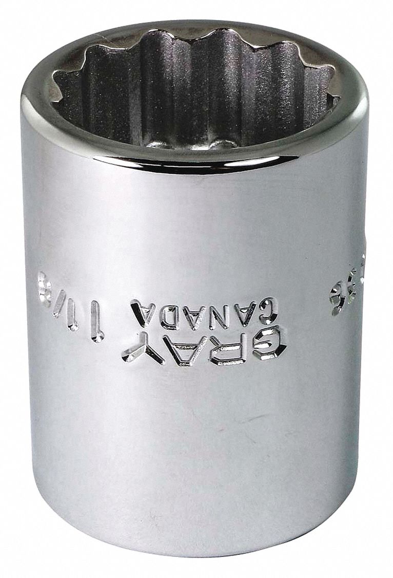 SOCKET 1-1/8INX3/4IN DR 12 PT REG 2
