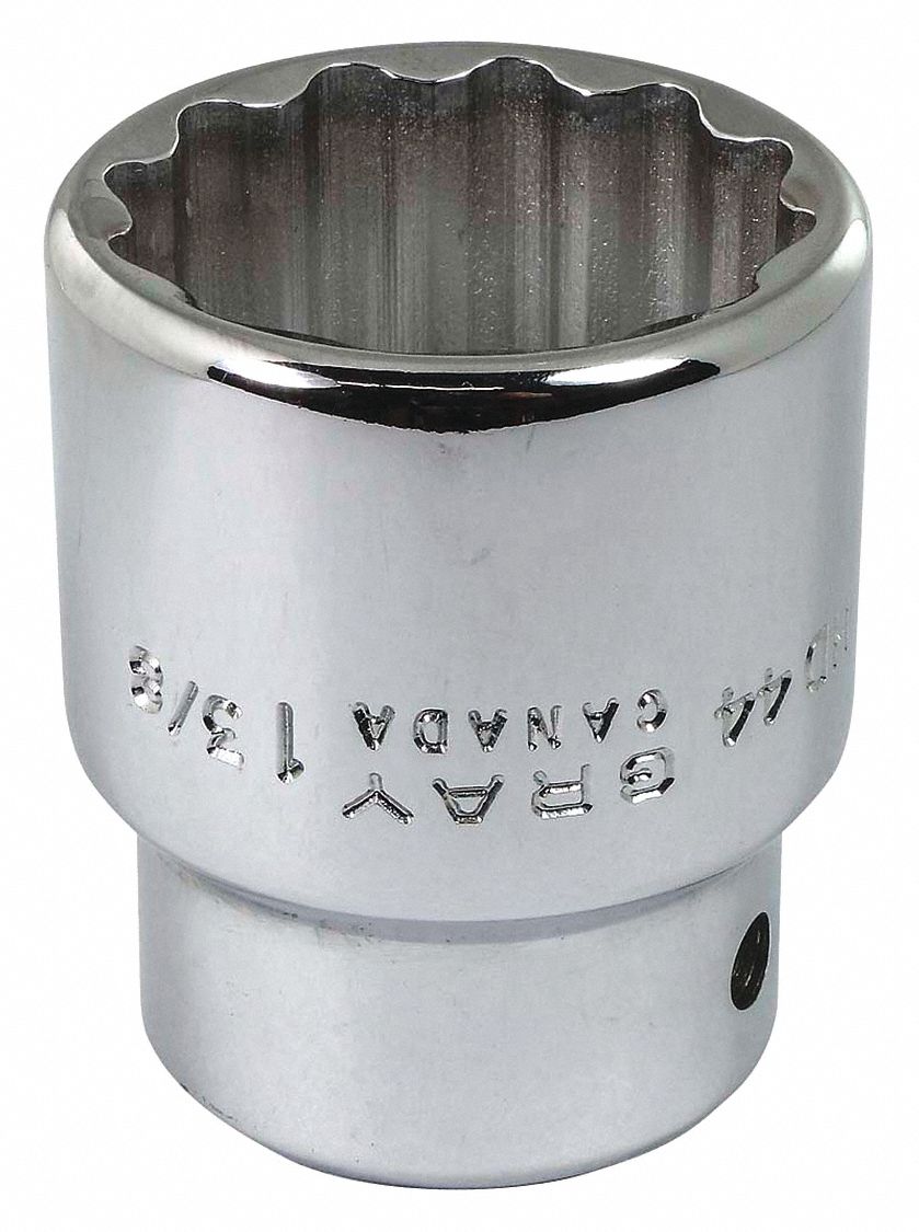 SOCKET 1-3/8INX3/4IN DR 12 PT REG 2