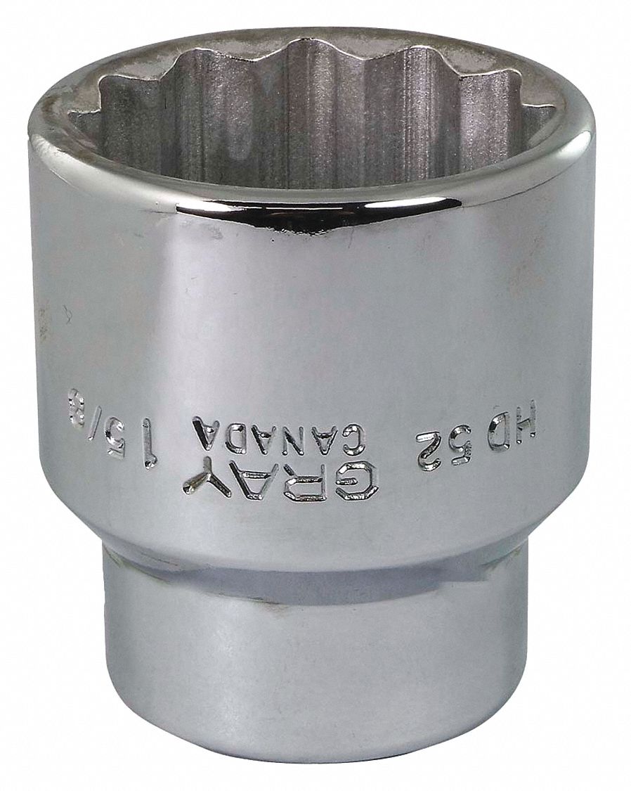 SOCKET 1-5/8INX3/4IN DR 12 PT REG 2