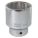 SOCKET, SQUARE, 6 PT, REG-2 HEAD, MIRROR FINISH, 1 7/8 X 3/4 IN DR, CHROME