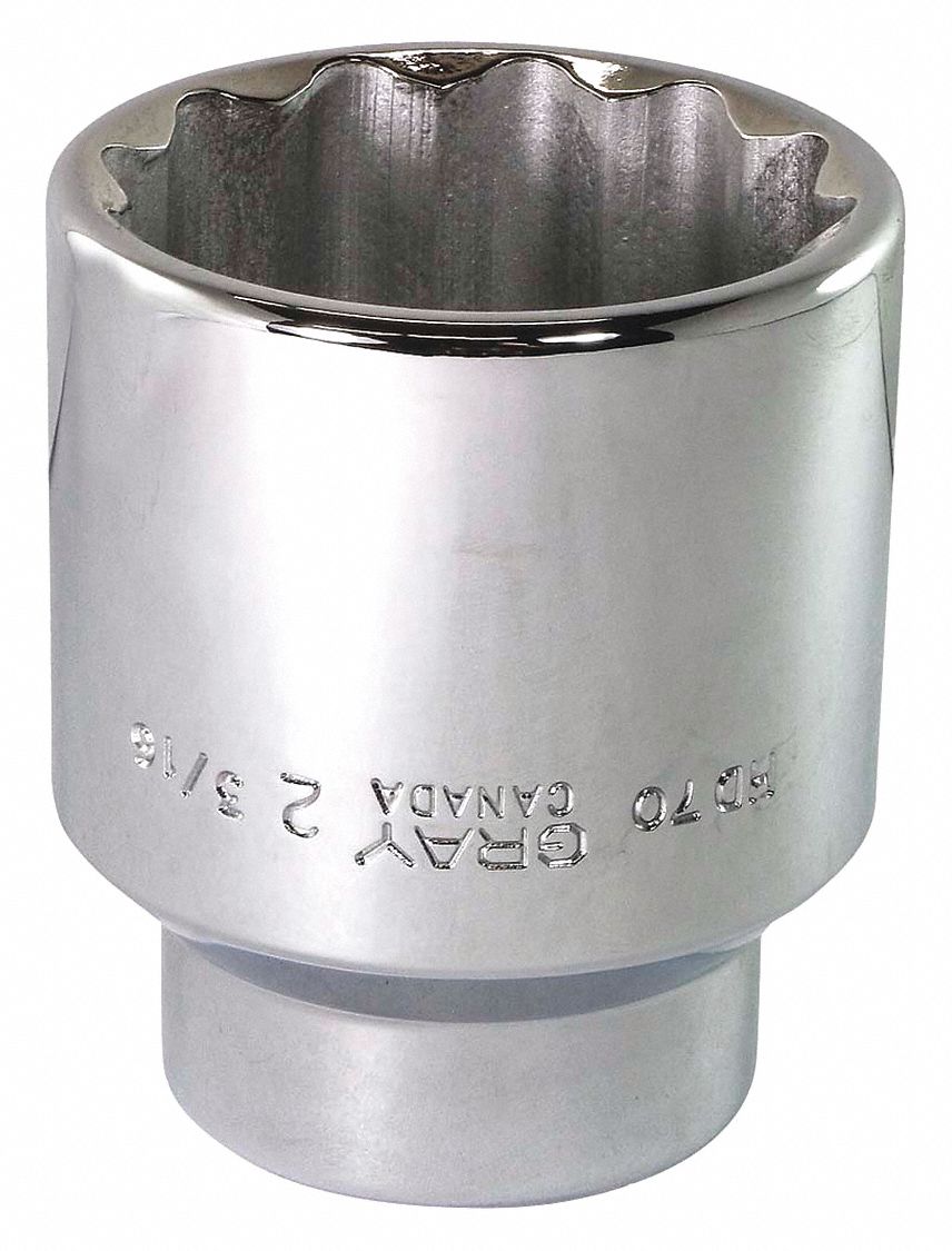 SOCKET 2-3/16INX3/4IN DR 12 PT REG