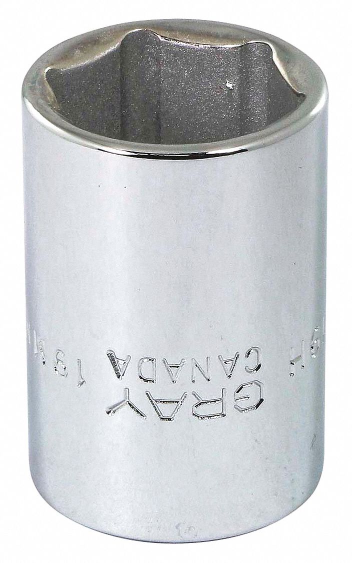 SOCKET 19MMX1/2IN DR 6 PT 38MM OAL