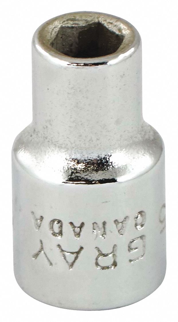 SOCKET 5MM X1/4IN DR 6 PT 22MM OAL