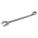 COMBINATION WRENCH, ALLOY STEEL, SILVER 1-PC HANDLE, 18 MM HEAD, 5/16 IN HEAD THICKNESS, METRIC, 15 °  OFFSET, 225 MM L