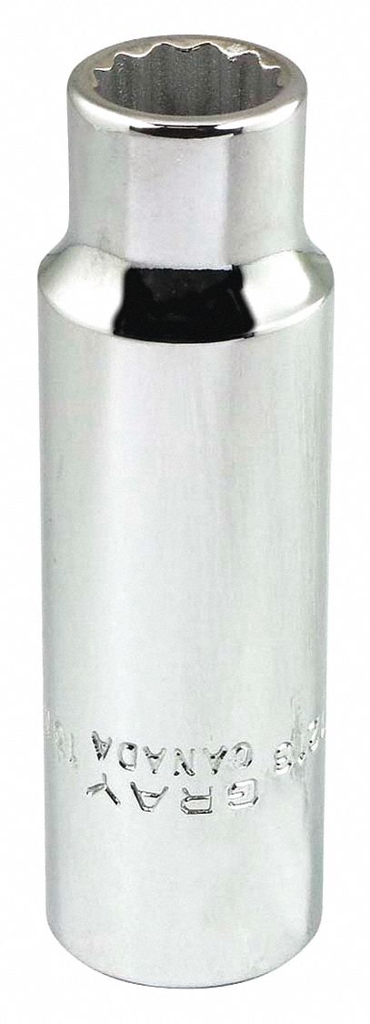 SOCKET 13MMX1/2IN DR 12 PT DP CHROM