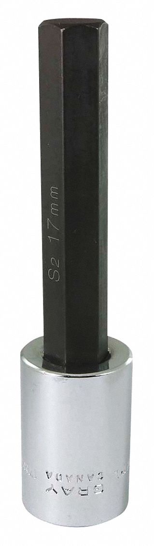 TETE HEXAGONALE CREUSE 17MMX1/2IN D