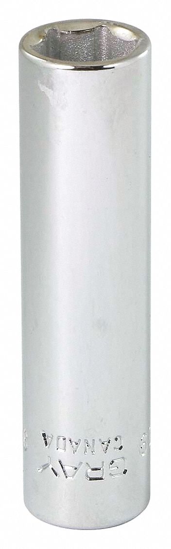 SOCKET 9MMX1/4IN DR 6 PT DP CHROME