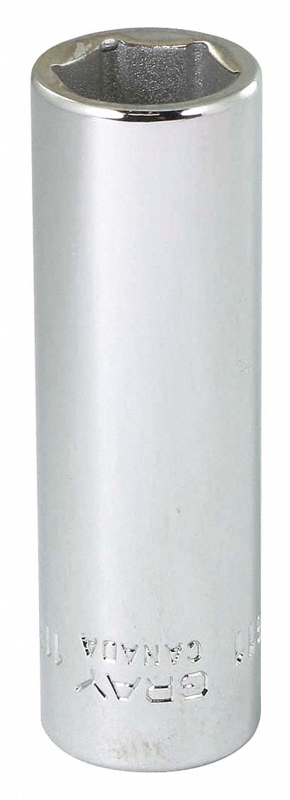 SOCKET 11MMX1/4IN DR 6 PT DP CHROME