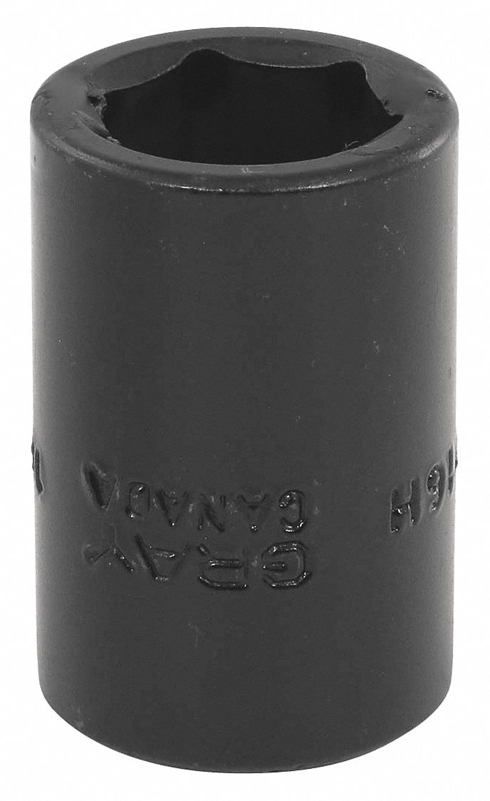 IMPACT SOCKET, 6 POINT, STANDARD SOCKET, 16 MM X 1/2 IN DRIVE