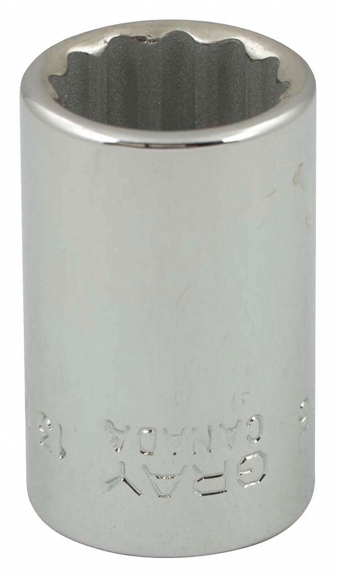 SOCKET 13MMX3/8IN DR 12 PT REG CHRO