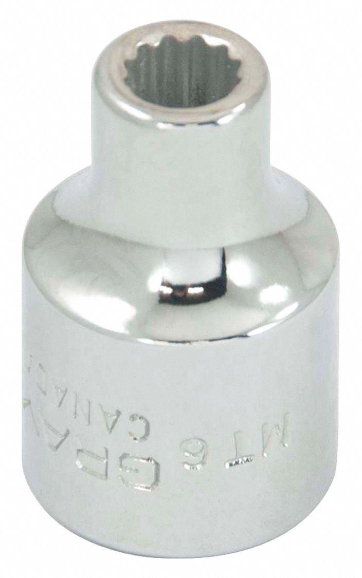 SOCKET 6MMX3/8IN DR 12 PT REG CHROM