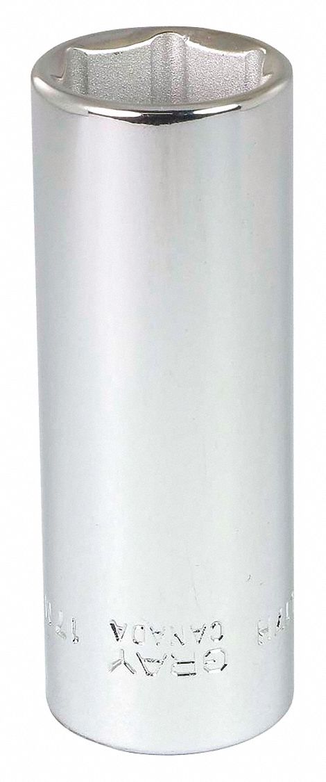 SOCKET 17MMX3/8 DR 6 PT DP CHROME