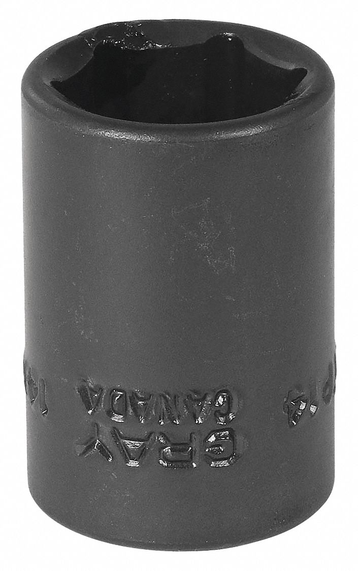 IMPACT SOCKET, 6 POINT, STANDARD SOCKET, 14 MM X 3/8 IN DRIVE