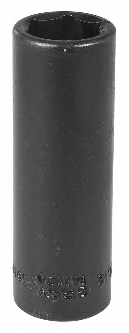 IMPACT SOCKET, 6 POINT, DEEP SOCKET, 15 MM X 3/8 IN DRIVE