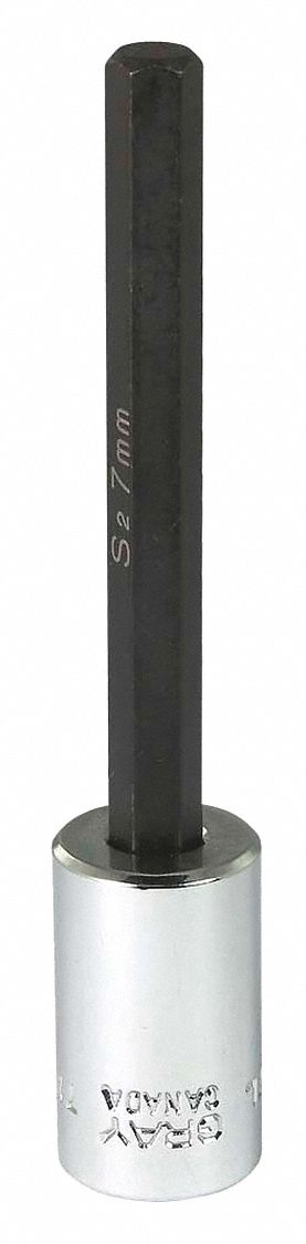 TETE HEXAGONALE CREUSE 7MMX3/8IN DR