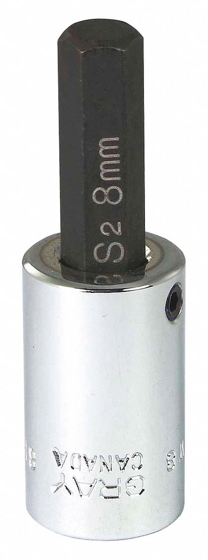 TETE HEXAGONALE CREUSE 8MMX3/8IN DR