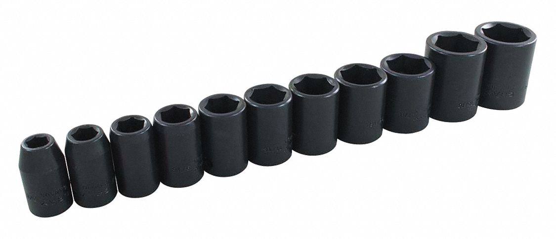 SOCKET SET IMP 1/2IN DR 11 PC SAE