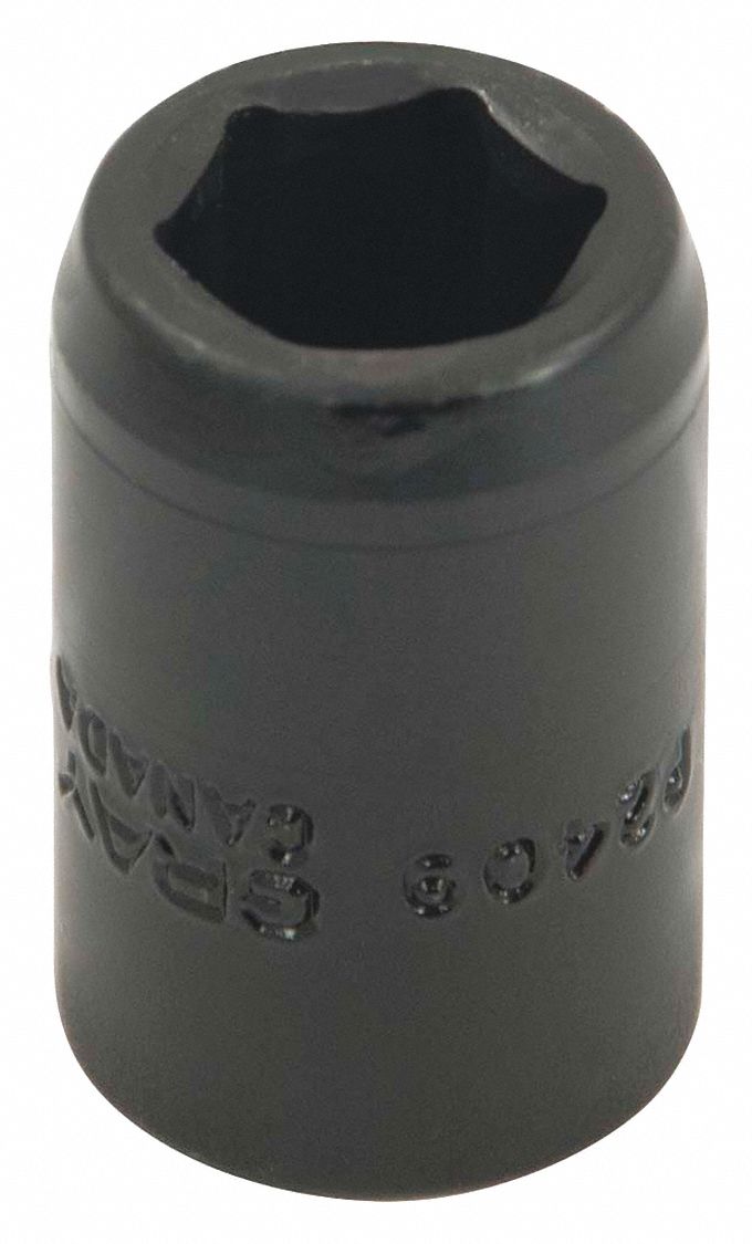 IMPACT SOCKET, 6 POINT, STANDARD, 9/16 X 1/2 IN DRIVE