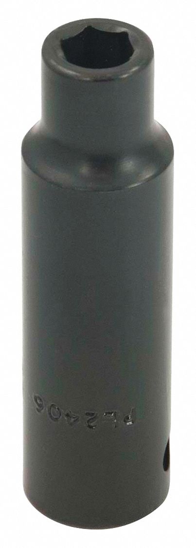 DOUILLE À CHOCS,6 PANS,DOUILLE PROFONDE,DOUILLE DE 3/8 X 1/2 PO