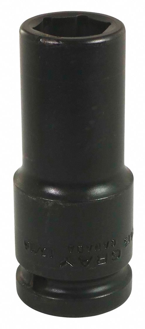 IMPACT SOCKET, 6 POINT, DEEP SOCKET, 13/16 X 3/4 IN DRIVE