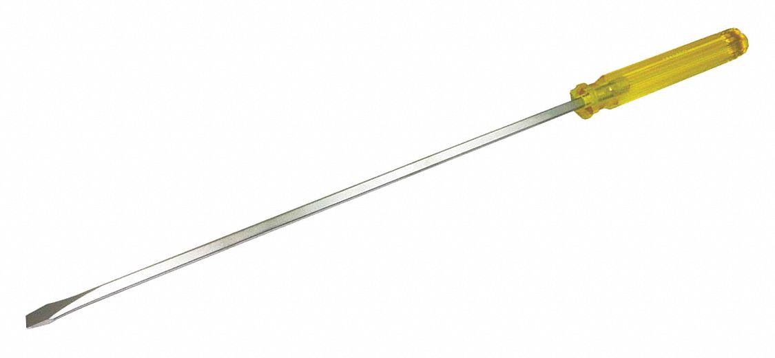 SCREWDRIVER, ACETATE HANDLE, 0.070 IN X 9/16 IN TIP, 27¼ IN L X ⅜ IN DIA