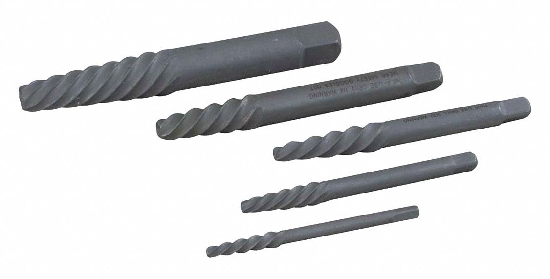 GRAY TOOLS SET EXTRACTOR SCREW 5 PC Bolt & Screw Extractor Sets