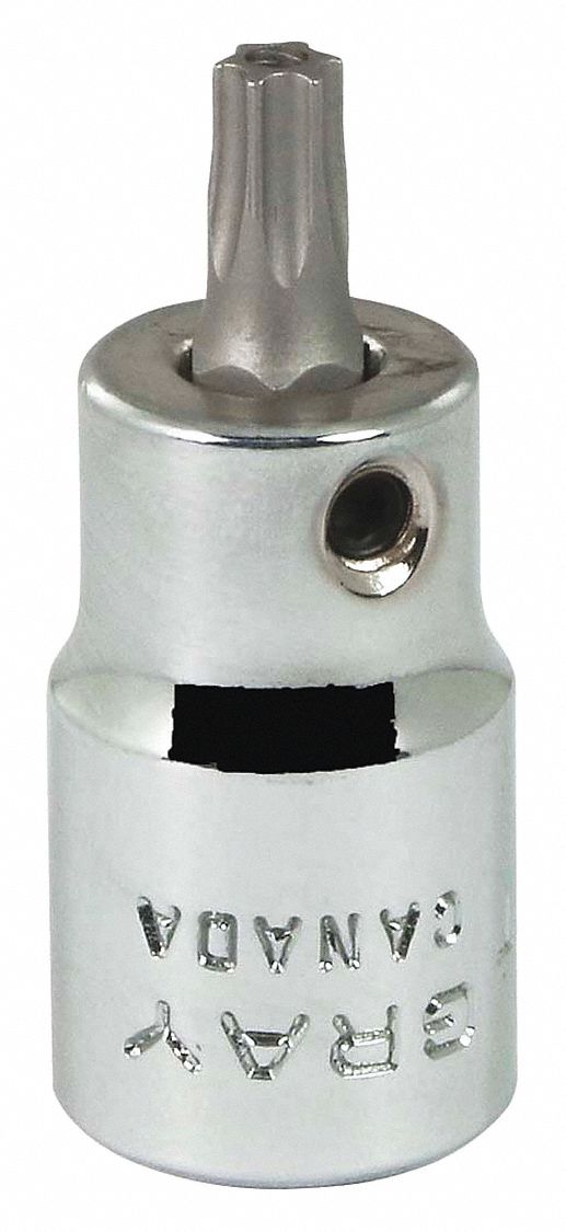 SOCKET TORX HEAD 3/8IN DR T27 TAMP