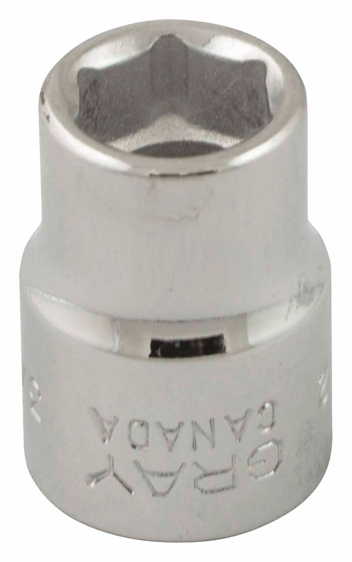 SOCKET 3/8INX3/8IN DR 6 PT REG CHRO