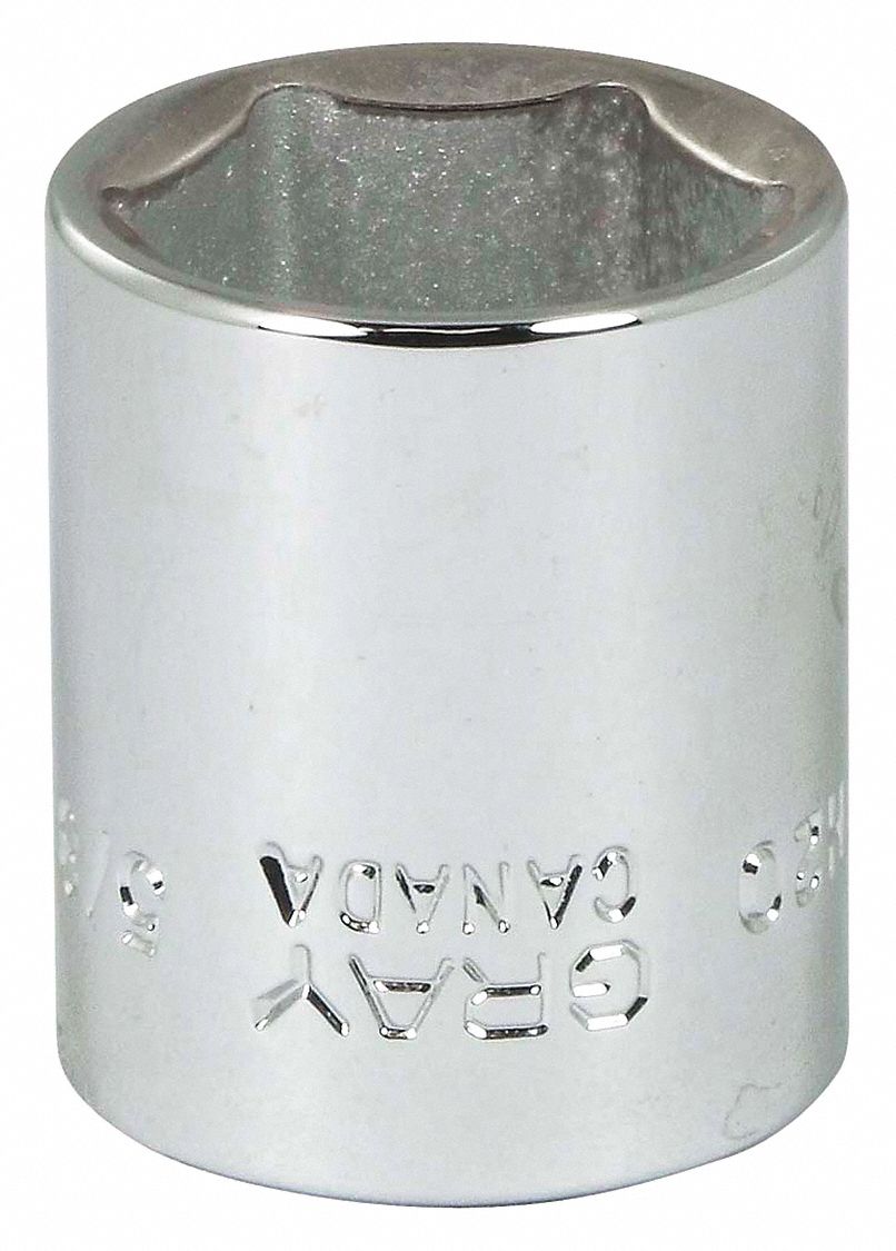 SOCKET 5/8INX3/8IN DR 6 PT REG CHRO