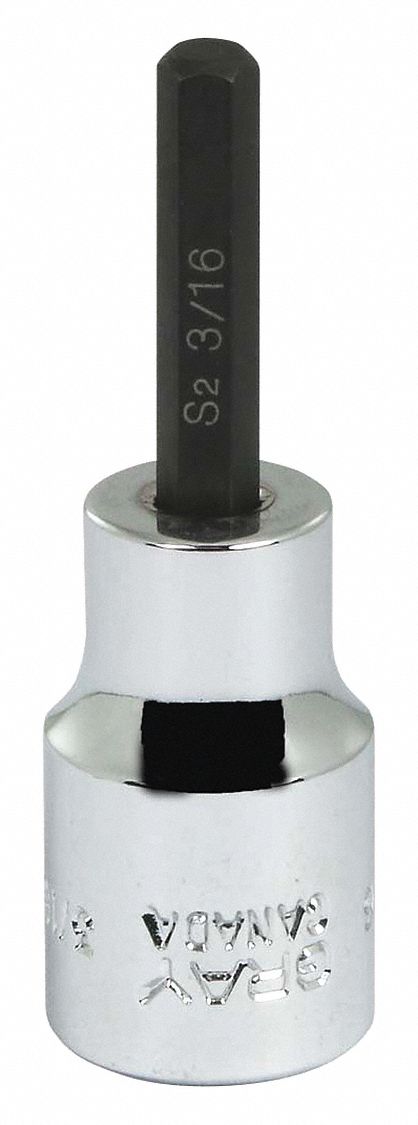 TETE HEXAGONALE CREUSE 3/16INX3/8IN