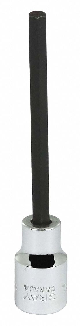 SOCKET HEX HEAD 7/32INX3/8IN DR X-L