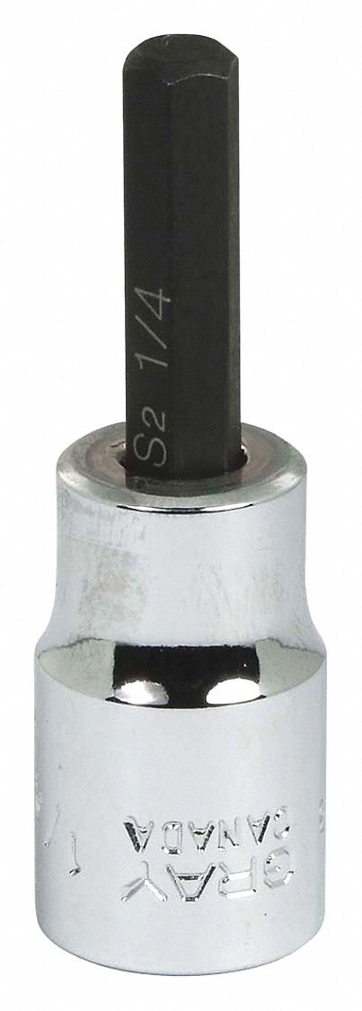 TETE HEXAGONALE CREUSE 1/4INX3/8IN