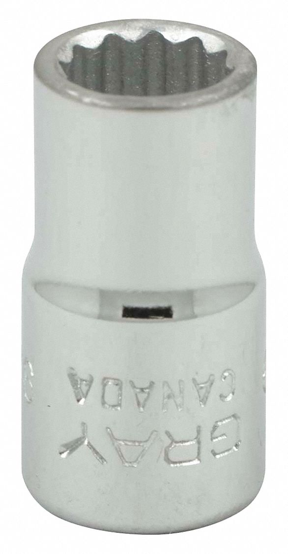 SOCKET 9/32INX1/4IN DR 12 PT REG CH