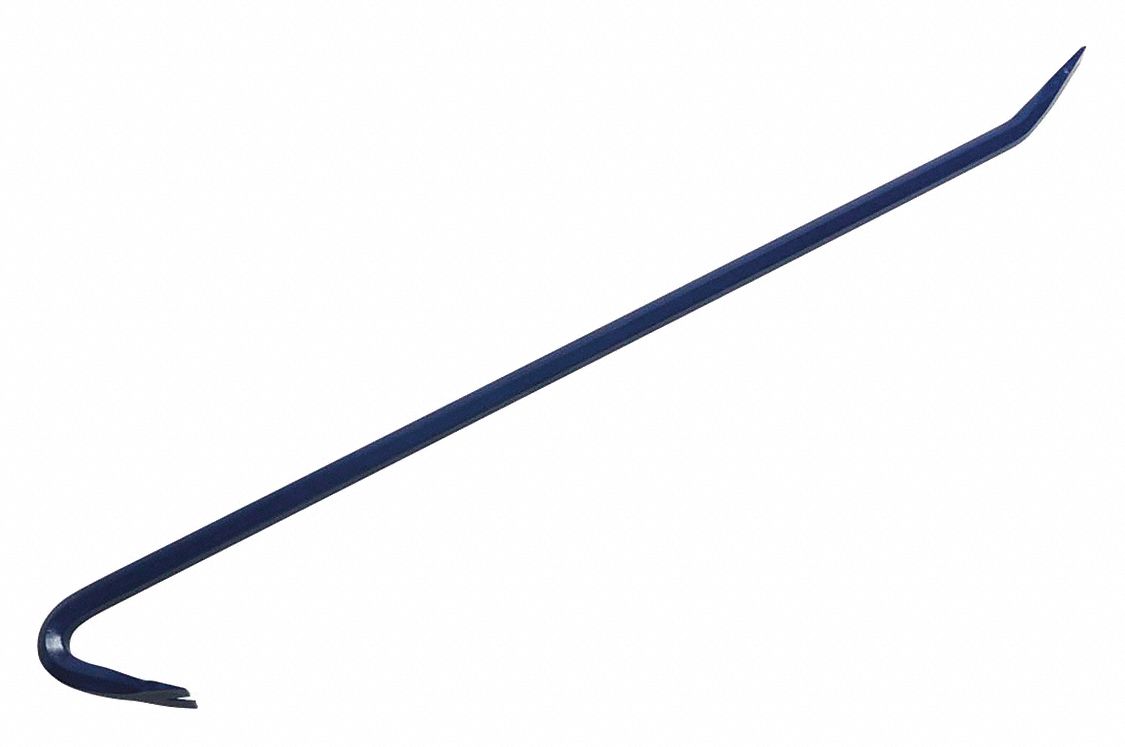 GOOSENECK WRECKING BAR, BLUE, SHANK 3/4 IN, 36 X 7/8 IN, FORGED STEEL