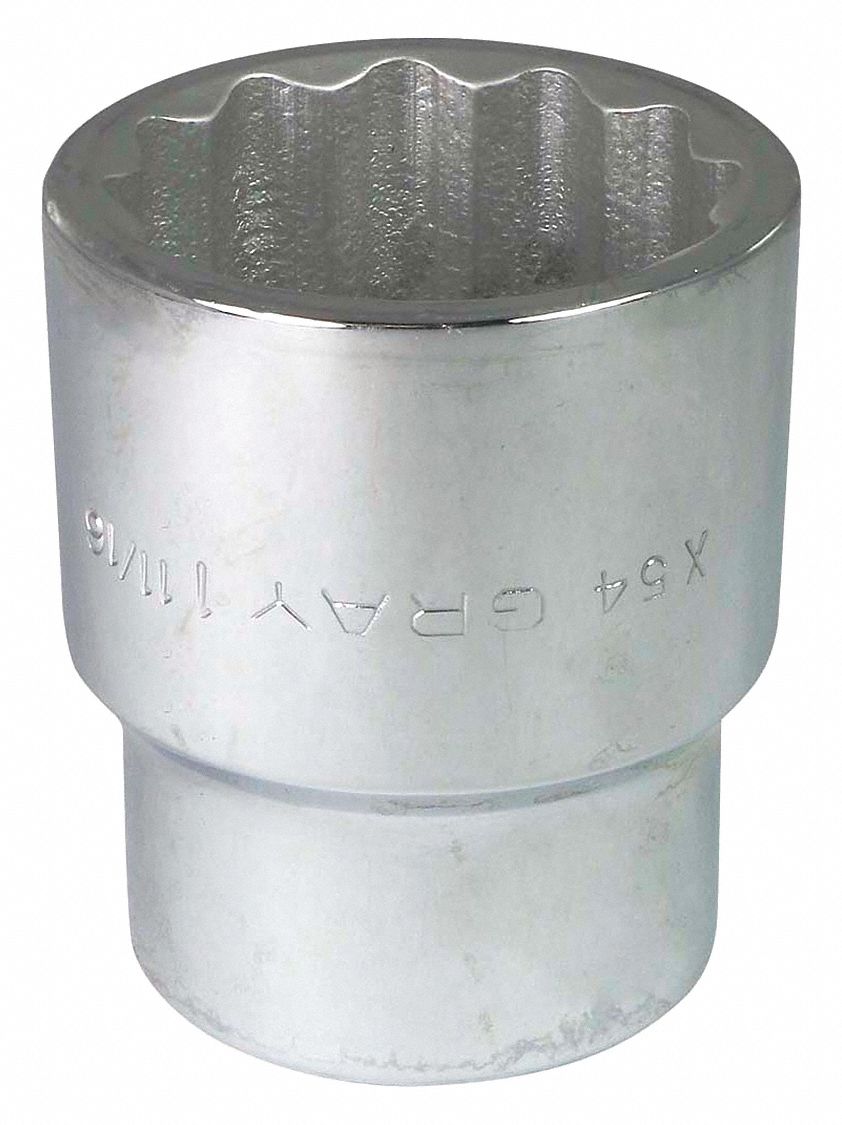 SOCKET 1-11/16INX 1IN DR 12 PT REG